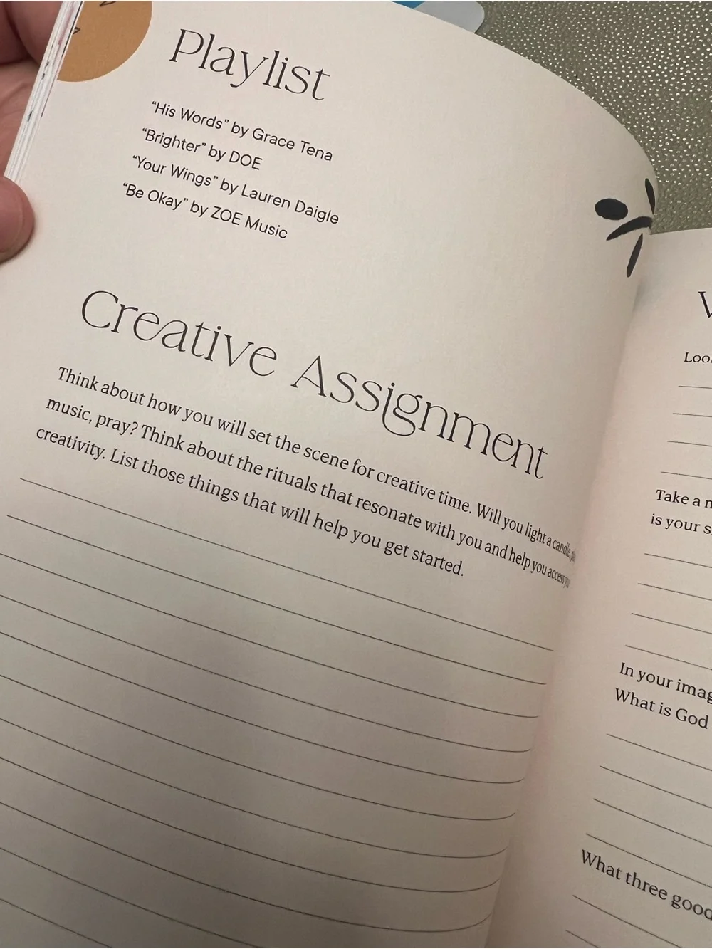 Sacred Creativity Book with Notepad & Magnetic Bookmarks - Journaling Gift Set